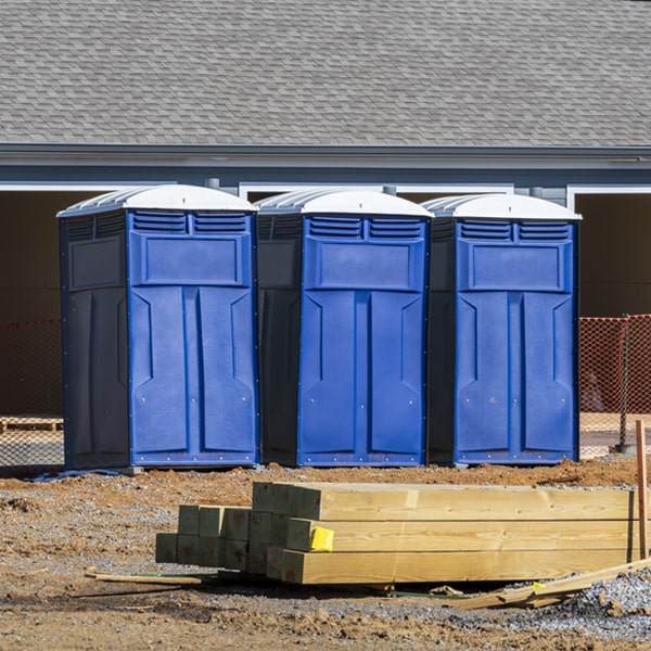 what is the expected delivery and pickup timeframe for the porta potties in Ewing